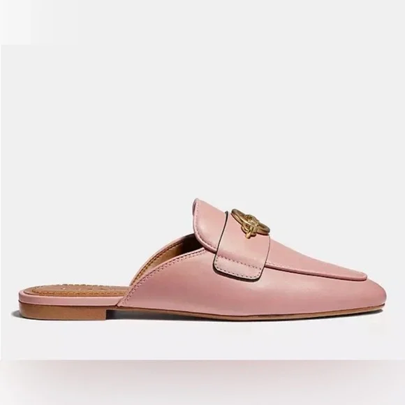 Pink Loafers with Gold Accent - Picture 2 of 12
